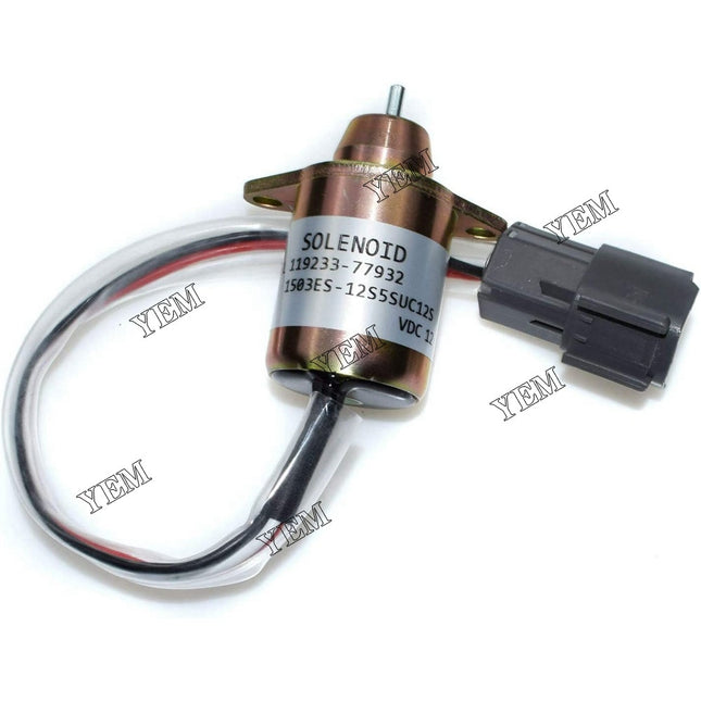Fuel Shutoff Solenoid 119233-77932 1503ES-12S5SUC12S For Yanmar John Deere