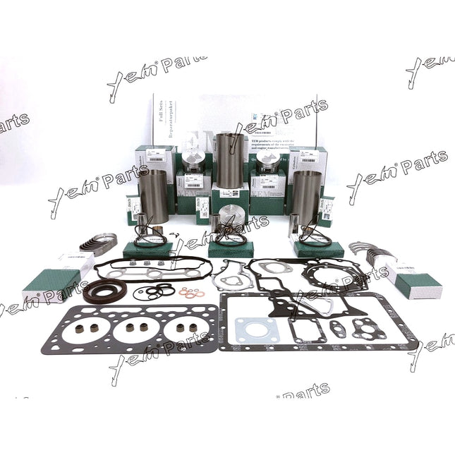 Overhaul Rebuild Kit W Liner Cylinder For Kubota Engine D902 Tractor Excavator