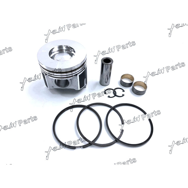 4 PCS STD Piston (Clip & Pin) 1J751-2111 & Ring For Kubota V3307 V3307T V3307DI-T