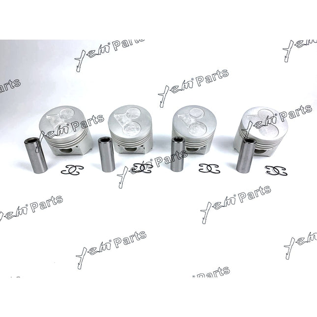 4 PCS Oversize + 0.50mm Piston ( Clip & Pin ) & Rings For Kubota V2203-DI V2203-M