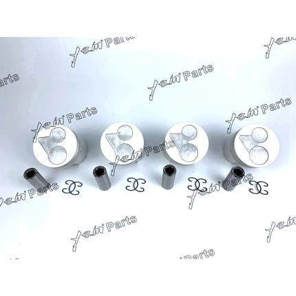 4 PCS Oversize + 0.50mm Piston ( Clip & Pin ) & Rings For Kubota V2203-DI V2203-M