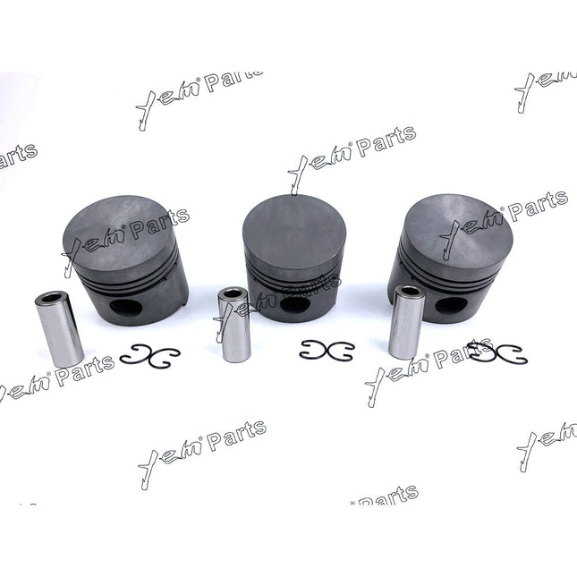 Piston Set STD 76mm For Kubota D1102 x3 PCS Engine Parts