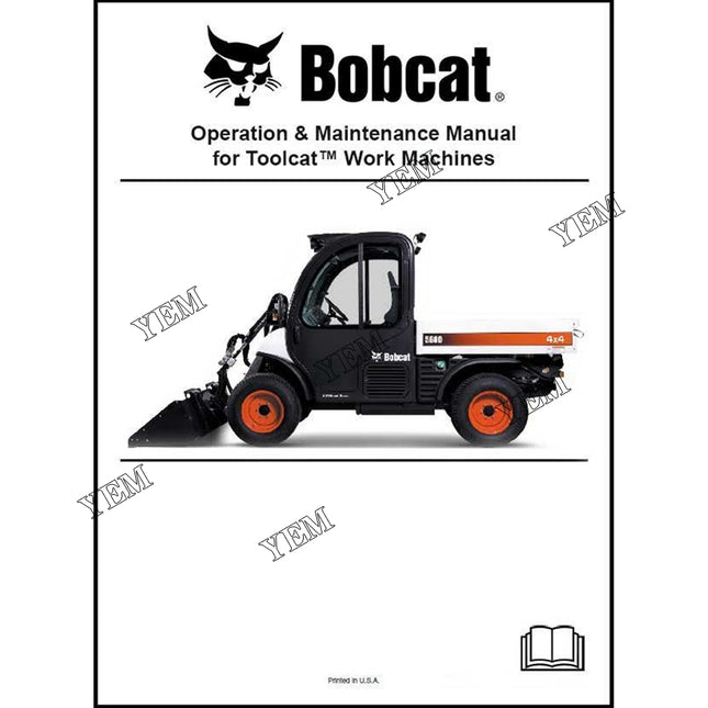 Toolcat Supplement Operation and Maintenance Manual Part # 6903714 For Bobcat Parts