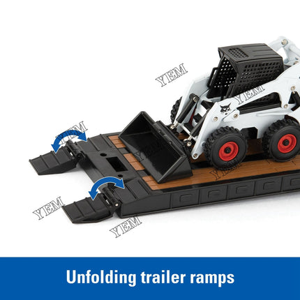 1:32 Peterbilt 579 with S450 Skid Steer Loaders Toy Set Part # 7504578 For Bobcat Parts