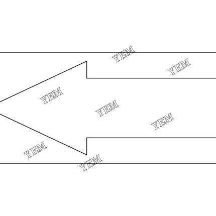 White Arrow Decal Part # 6533899 For Bobcat Parts