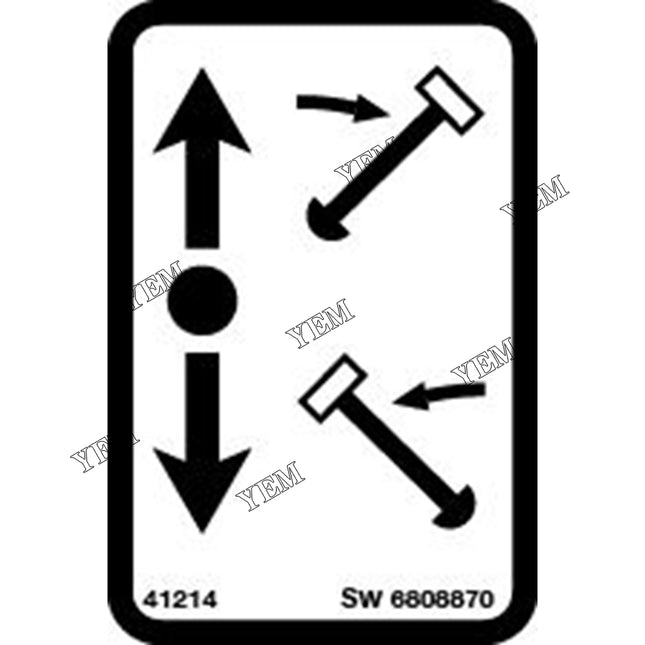 Swing Offset Decal Part # 6808870 For Bobcat Parts