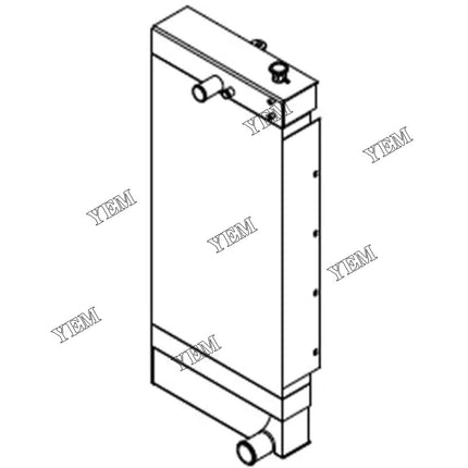 Aluminum Radiator 206-03-22411 For Komatsu PC270-8 PC270LC-8 PC290-8K Excavator