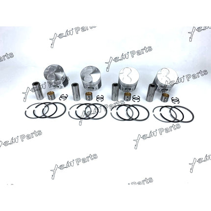 Piston + Ring Kit Set Oversize 84mm ( + 0.50mm) SHIBAURA N844 x4 (OIL RING 3MM) Engine Parts