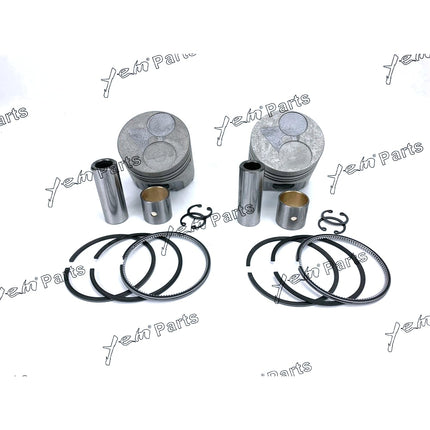 2 Set STD Cylinder Liner Kit W Piston (Pin & Clip), Rings For Kubota Z402 Engine