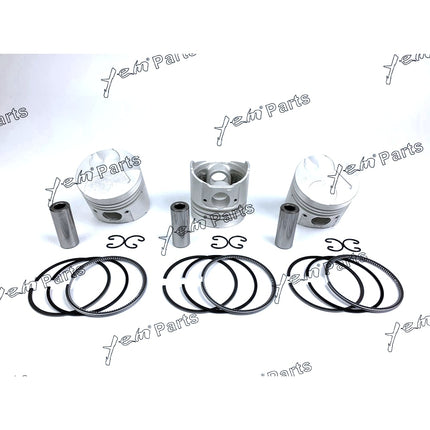 Piston + Ring Kit Set Oversize 72mm ( + 0.50mm) For Kubota D905 x3 PCS Engine Parts