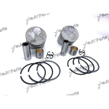 2 Set STD Cylinder Liner Kit W Piston (Pin & Clip), Rings For Kubota Z402 Engine
