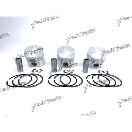 3 Sets STD Piston Set (Pin & Clip) With Rings For Kubota D905 Engine 16224-21110