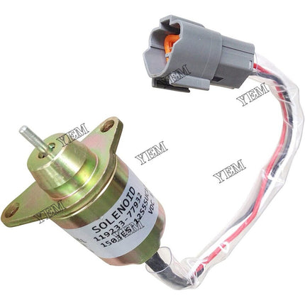 12V Fuel Stop Solenoid VOE14521915 For Volvo EC20C EC27C EC55B EW55B EC35C EC55C