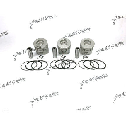 STD 3 Set Piston ( Clip & Pin) & Ring For Kubota D1402 3 Cyl Engine 85 mm