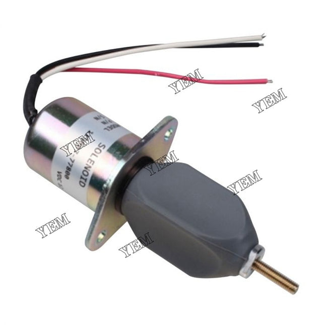 Stop Solenoid 425-36117 12V For Yanmar 4TNE106-GE 4TNE106T-GE Mustang Skidsteer