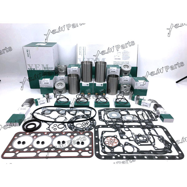 V1902 Overhaul Rebuild Kit For Kubota Engine KX101 Excavator Piston Gasket Set