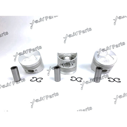 Piston Set STD 76mm For Kubota D1005 x3 PCS Engine Parts