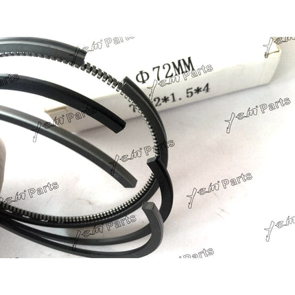 3 Sets D905 Piston Rings STD 72mm For Kubota Tractor Diesel Engine D905