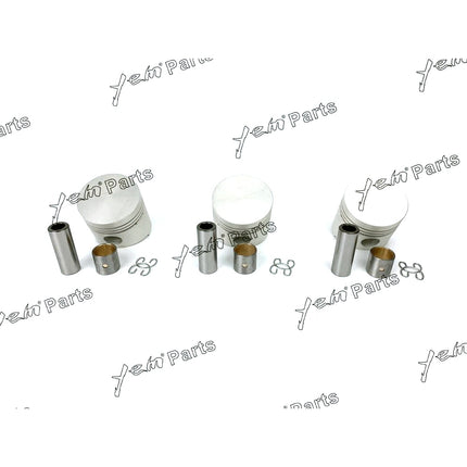 Pistons Set STD 68mm For Kubota ZB500 / D750 x3 PCS Engine Parts