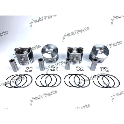 Piston + Ring Kit STD 87mm For Kubota V2203M (1G813-21110 ) x4 PCS Engine Parts