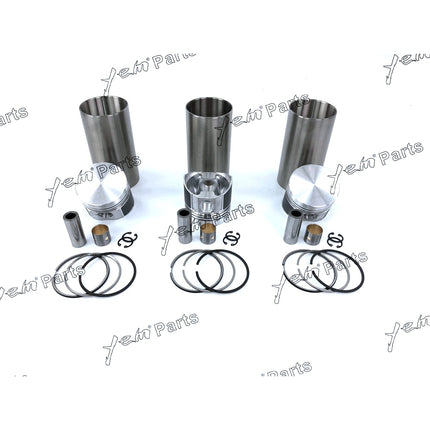 Liner Piston Kit Set STD For YANMAR 3TN72 (Liner + Piston + Ring + Pin Bush x3) Engine Parts
