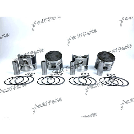 Piston + Ring Kit 87mm Oversize + 0.50mm For Kubota V2403-DI (1G924-2111) x4 PCS Engine Parts