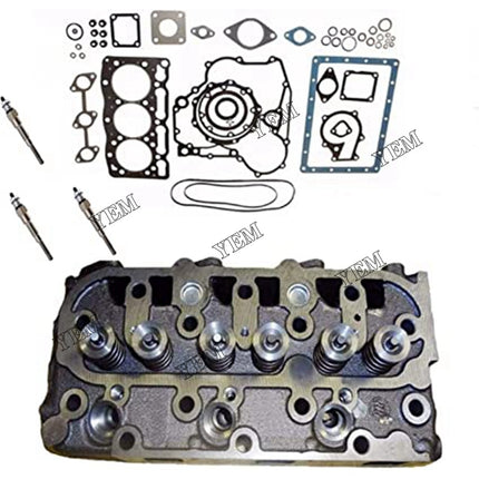 USA Complete Cylinder Head Assy Valves & Full Gasket Set For Kubota D1105 Engine