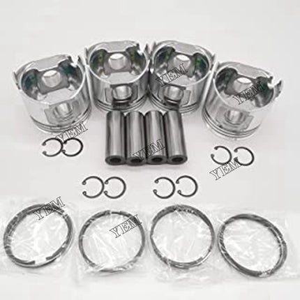 4 Sets STD Piston & Ring For Komatsu 4D94E 4D94E-1A WA65-3, WA65PT-3, WA75-3