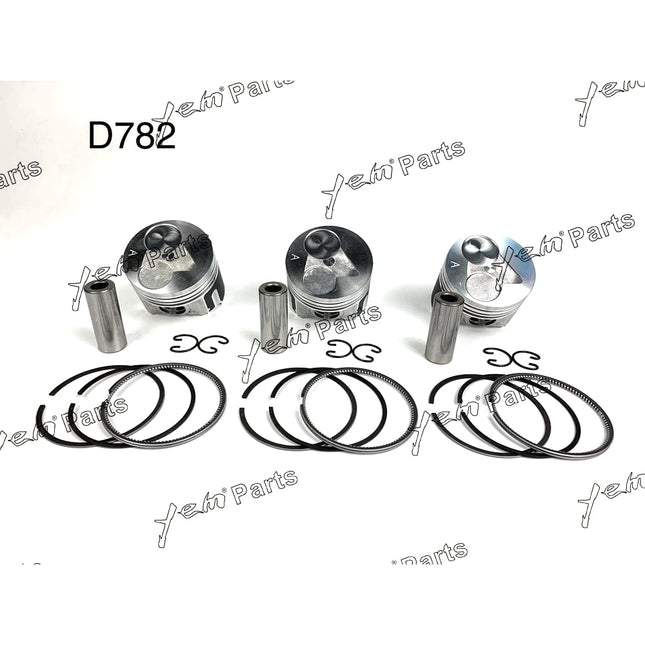 Piston + Ring Kit Set STD 67mm For Kubota D782 x3 SETS Engine Parts