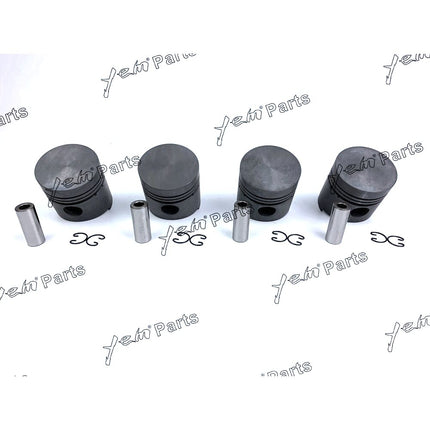 Piston Set STD 76mm For Kubota V1502 x4 PCS Engine Parts