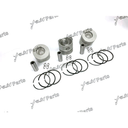 Pistons + Rings Set Kit Oversize 85mm ( + 0.50mm) For Kubota D1402 x3 PCS Engine Parts