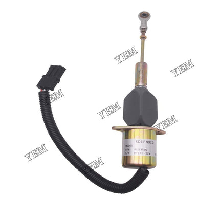 Engine Electric Fuel Stop Shut off Solenoid RE53507 Motor 8.1L For John Deere