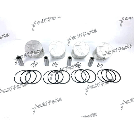 Piston + Ring Kit Set STD 98mm For Kubota V3300-DI-E (1C050-21112) x4 PCS Engine Parts