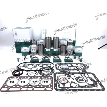 Overhaul Engine Rebuild Kit Set & cylinder liner For Kubota V1902 Engine KX101