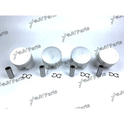 Pistons Set STD 85mm For Kubota V1902 x4 PCS Engine Parts