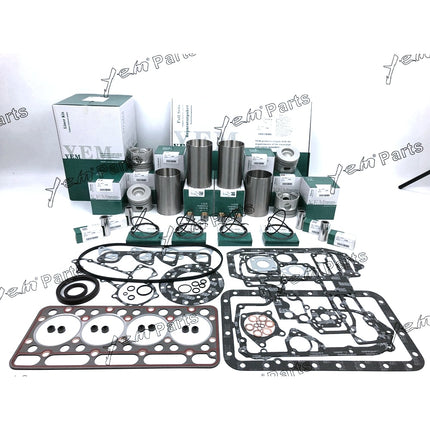 Overhaul Engine Rebuild Kit Set & cylinder liner For Kubota V1902 Engine KX101