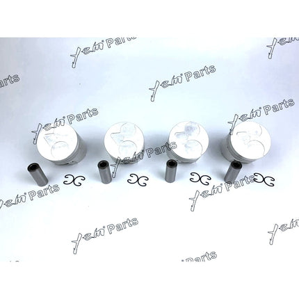 Piston Set STD 76mm For Kubota V1305 x4 PCS Engine Parts