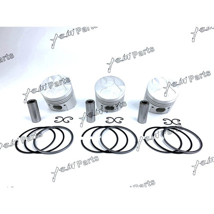 3 Sets STD Piston Set (Pin & Clip) With Rings For Kubota D905 Engine 16224-21110