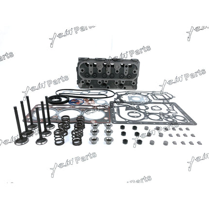 For Kubota D905 Cylinder Head With Valve Train Kit Full Gasket 3X Glow plugs
