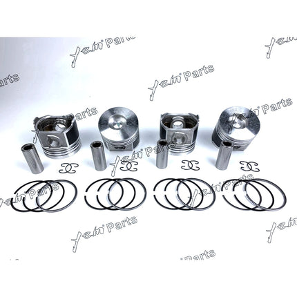Piston + Ring Kit STD 87mm For Kubota V2203M (1G813-21110 ) x4 PCS Engine Parts