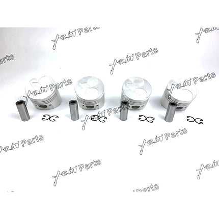 Piston Set STD 76mm For Kubota V1305 x4 PCS Engine Parts