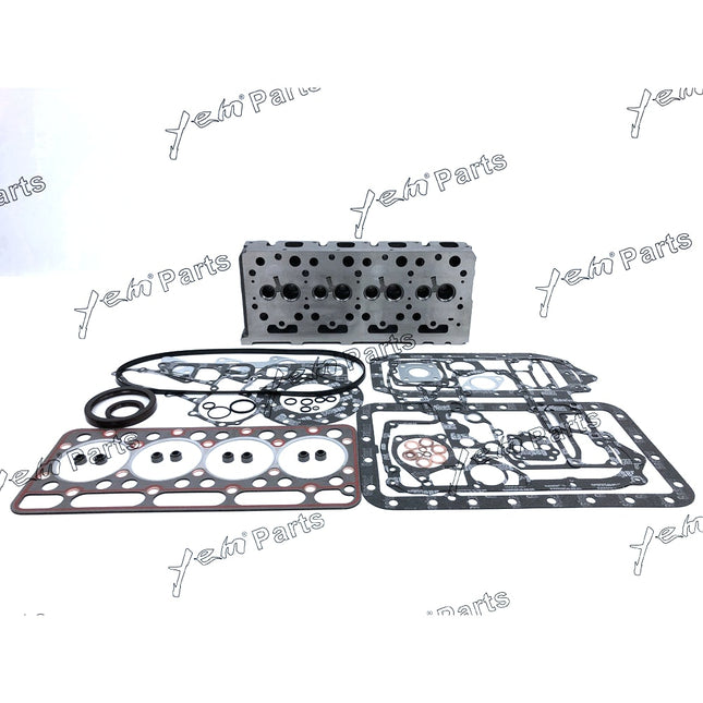 Complete Cylinder Head Assy w Valves & Full Gasket Set For Kubota V1902 Engine