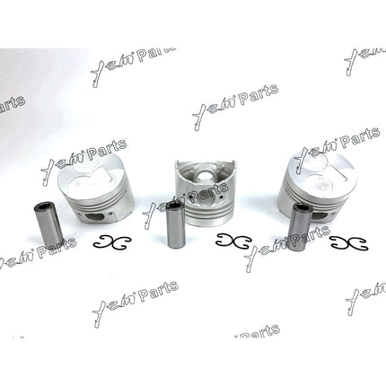 Piston Set STD 76mm For Kubota D1005 x3 PCS Engine Parts