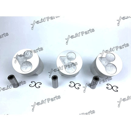 Pistons Set STD 87mm For Kubota D1703 x3 PCS Engine Parts