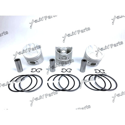 Piston + Ring Kit Set STD 72mm For Kubota D905 x3 PCS Engine Parts