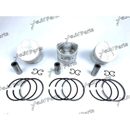 Piston + Ring Kit Set STD 76mm For Kubota D1005 x3 PCS Engine Parts