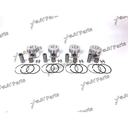 4 PCS Piston (Clip & Pin) & Rings Fit For Cummins B3.3 Engine Forklift Excavator