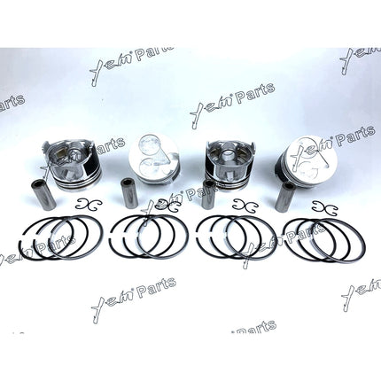 Piston + Ring Kit Set Oversize 78.5mm ( + 0.50mm) For Kubota V1505-T x4PCS Engine Parts