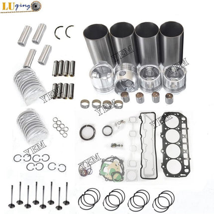 1 Set Valve Guide & Seat Intake Valve and Exhaust Valve For Yanmar 4TNE98 Engine