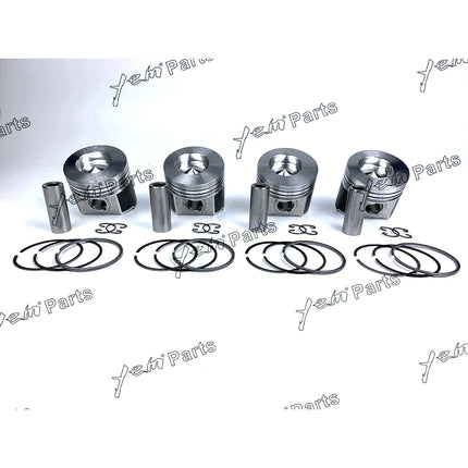 4 Sets Piston W Rings Oversize 87mm ( + 0.50mm) For Kubota V2203 Engine